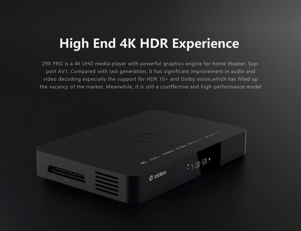 Проигрыватель Zidoo Z9X Pro