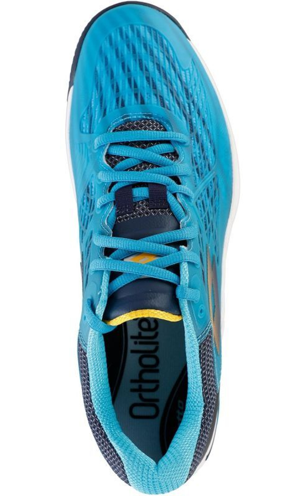 Мужские кроссовки теннисные Lotto Mirage 100 Clay - blue ocean/saffron/navy blue