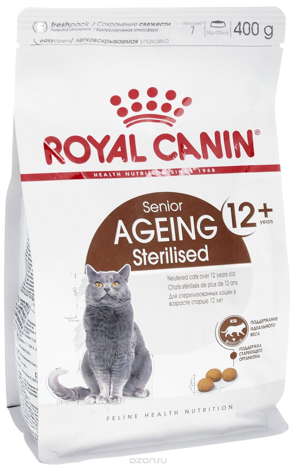 Royal Canin 400г Ageing Sterilised 12+ Сухой корм для стерилизованных кошек старше 12 лет