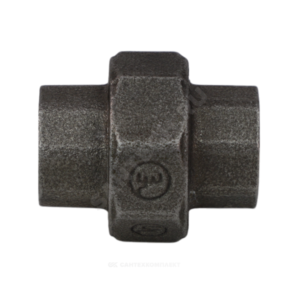 Соединитель прямой американка чугун Ду 20 (3/4") ВР/ВР конусный Fittex PLUS