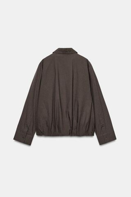 ZARA БОМБЕР В КЛЕТКУ — ZW COLLECTION, КОРИЧНЕВЫЙ