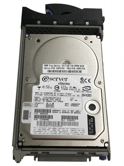 Жесткий диск IBM 36Gb Ultra320 10K Hot-Swap для x236x336x346 06P5759