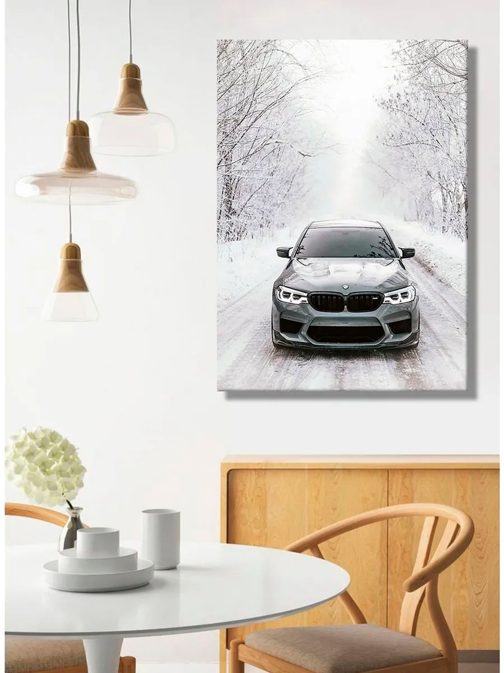 Картина "BMW M5", на стену для интерьера 50х70см 1шт.