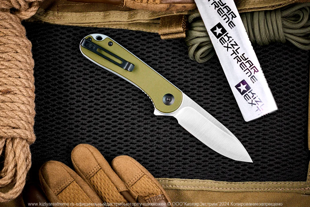 Нож Civivi Elementum C907S сталь D2 Satin рукоять Olive Micarta