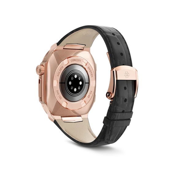 Корпус для Apple Watch ROL45 - Розовое золото/Натуральная кожа