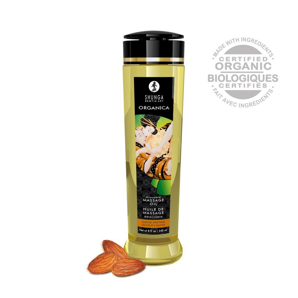 Shunga Kissable Massage Oil - Массажное масло, Миндаль, 240 мл