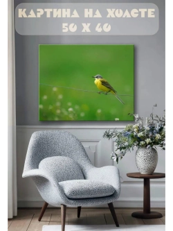 Картина на стену 40 X 50 Желтая птица