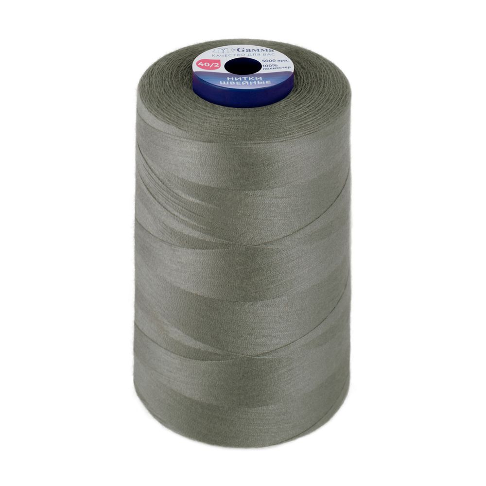 Нитки универсальные Gamma 40/2, 4570 м (5000 ярд) / 1 кат., 342 серый