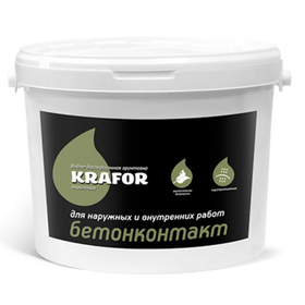Грунтовка Krafor акриловая водно-дисперсионная Бетоноконтакт 12 л
