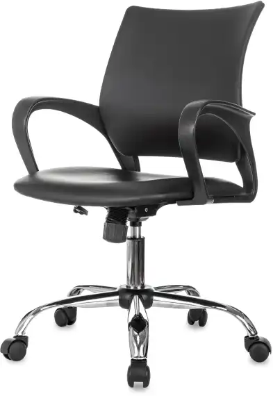 Кресло Бюрократ CH-695NSL черный экокожа крестов. металл хром
