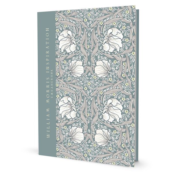 Ежедневник William Morris Inspiration (мятная с белыми цветами), 14х21 см, твердый переплет, 128 стр, Контэнт