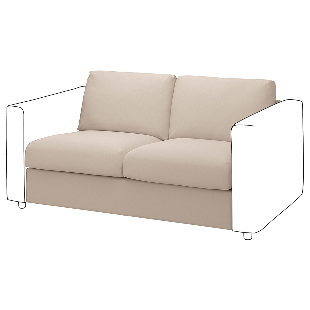 IKEA VIMLE  (ИКЕА ВИМЛЕ)  -  Чехол для двухместной секции дивана - Hallarp бежевый