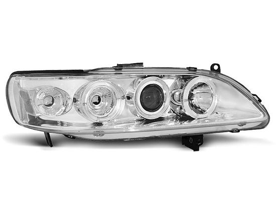Передние фары Honda Accord USA angel eyes chrome