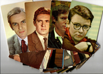 №49 Открытки Артисты и актёры СССР 1970–1980-е г. 25 штук. Цветные, чистые, без повторов