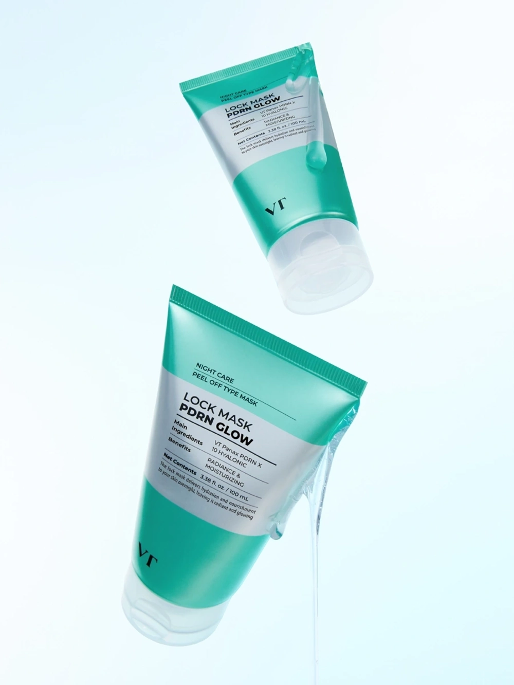 VT Cosmetics PDRN Glow Lock Mask ночная маска-плёнка для увлажнения и сияния кожи с ПДРН