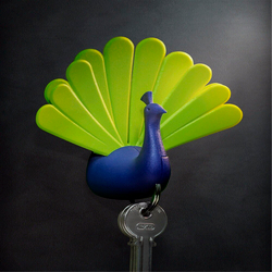 Ключница peacock, синяя/зеленая