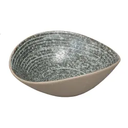 Салатник 250 мл 16,2*13,8 см h5,2 см для закусок глазурь Wave Up Glossy Stone Taiga P.L. [1]