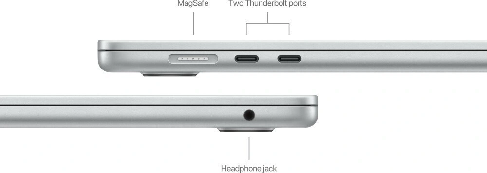 Ноутбук Apple MacBook Air A3114 M3 8 core 16Gb SSD512Gb/10 core GPU 15.3" Liquid Retina (2880x1864) macOS silver WiFi BT Cam (MXD23HN/A)