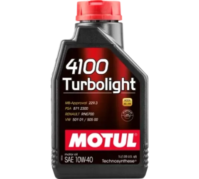 MOTUL 4100 TURBOLIGHT 10W40 (1л) VN Technosynthese моторное масло