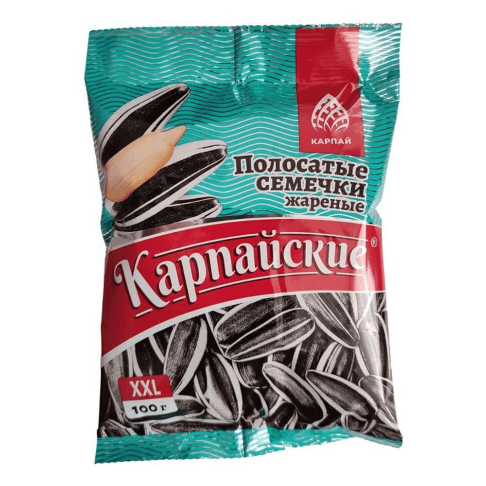 Семечки жареные (фасов) "Карпайские" серые полосатые 20*100гр