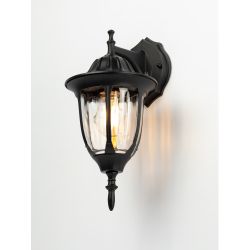 Светильник уличный настенный ЭРА «Галатея» GBW-105-1-BL-0380 230В Е27 IP54 чёрный вниз | Садово-парковые светильники