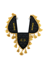 Вымпел тройной HINO (экокожа, черный с золотыми кисточками)