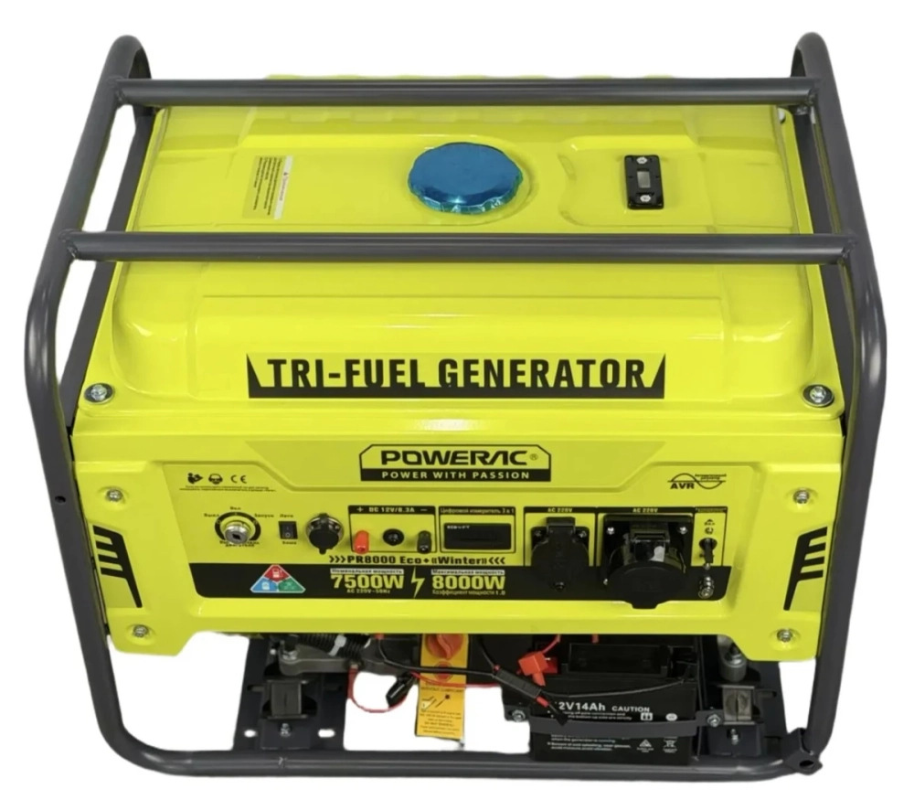 Электростанция гибридная (газ-бензин) Powerac Eco+ PR8000 Winter 3 в 1