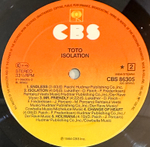 Toto - Isolation (Голландия 1984г.)