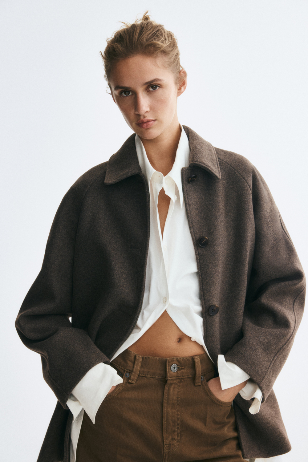 Пальто с карманами с клапанами - H&M