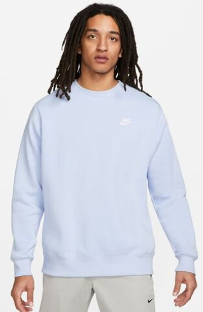 Мужская теннисная кофта Nike Swoosh Club Crew M - light marine/white