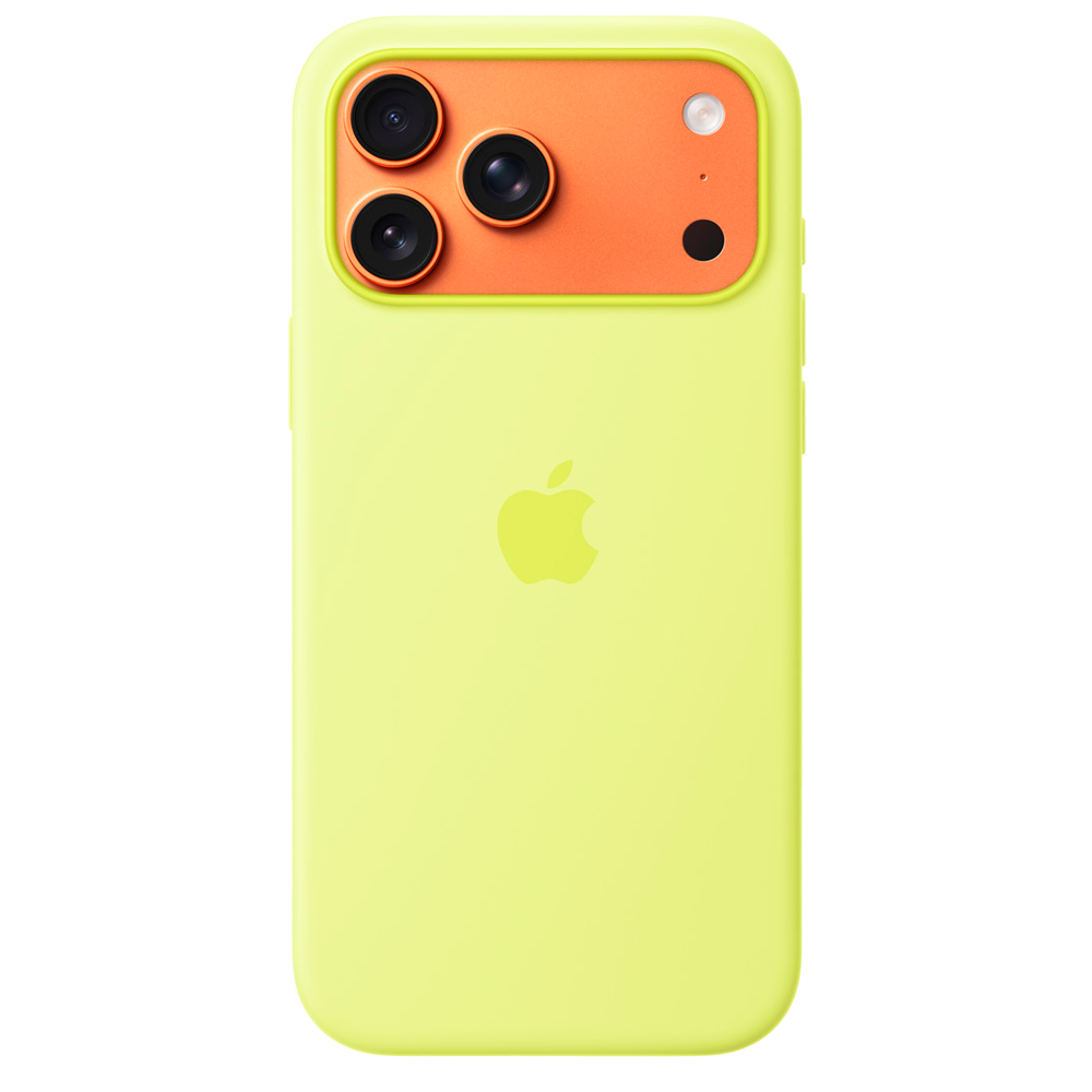Силиконовый чехол Apple Silicone Case with MagSafe для iPhone 17 Pro Max, Neon Yellow