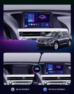 Магнитола для Lexus RX270, RX350 AL10 2009-2013 (ШГУ монохром, джойстик в комплекте, рамка тип 2) - Teyes CC3L монитор 9" IPS на Android 10, CarPlay, 4G SIM-слот