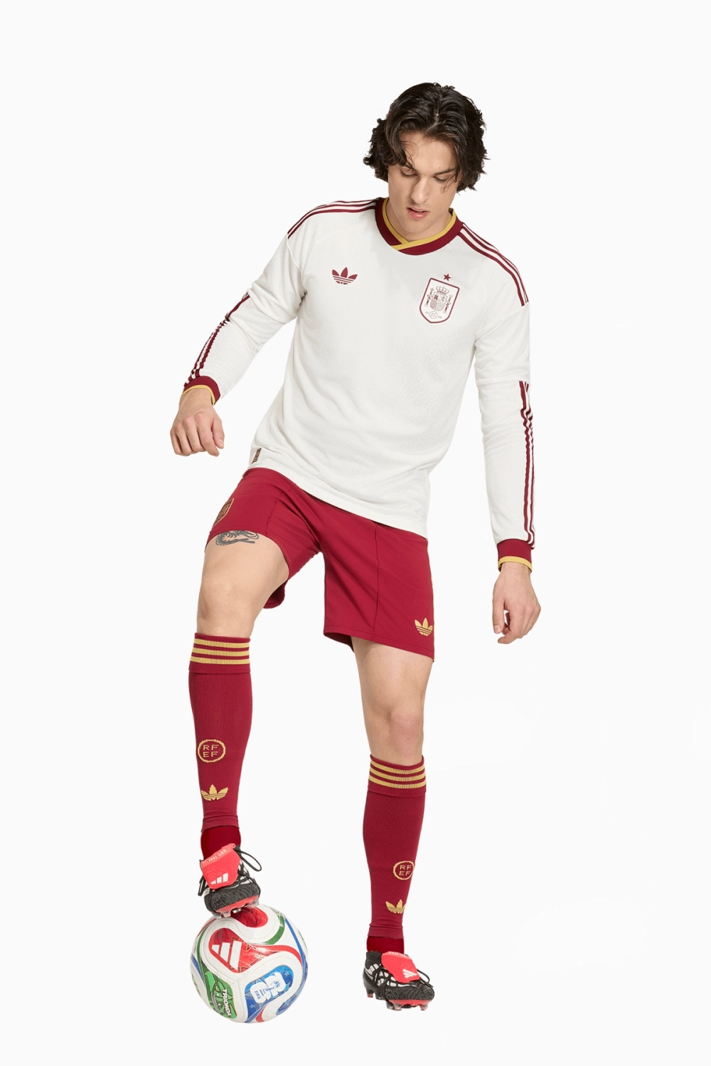 Футболка с длинными рукавами adidas Spain 2026 Away Authentic - бежевый
