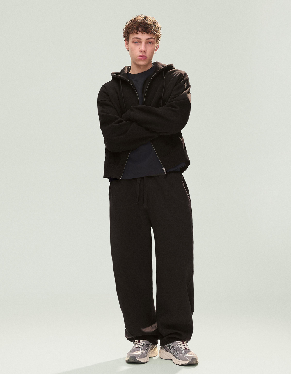 Мужские брюки balloon fit из интерлока - BERSHKA