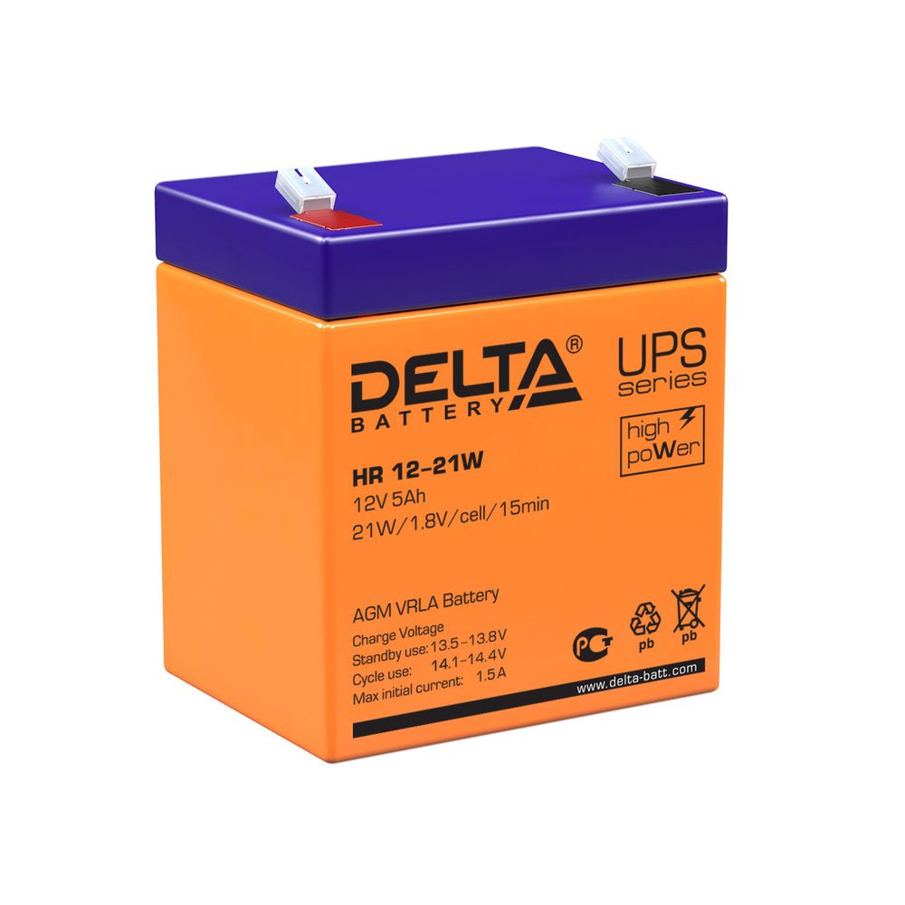 Аккумулятор DELTA HR 12-21 W - AGM ( 12В / 5Ач ) Аккумулятор DELTA HR 12-21 W - AGM ( 12В / 5Ач )