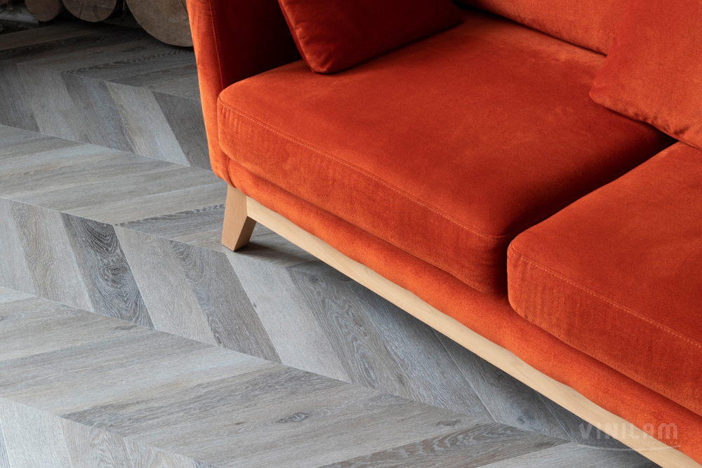 Виниловый ламинат VINILAM PARQUET CHEVRON RI444515CL4 Шеврон Легран Glue