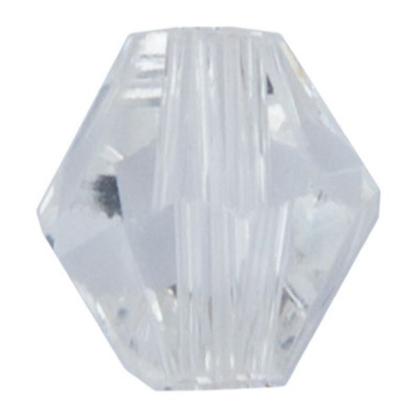 Бусины стекло 4х4 мм, нить 34 шт, №01 прозрачный, Zlatka GBA-01