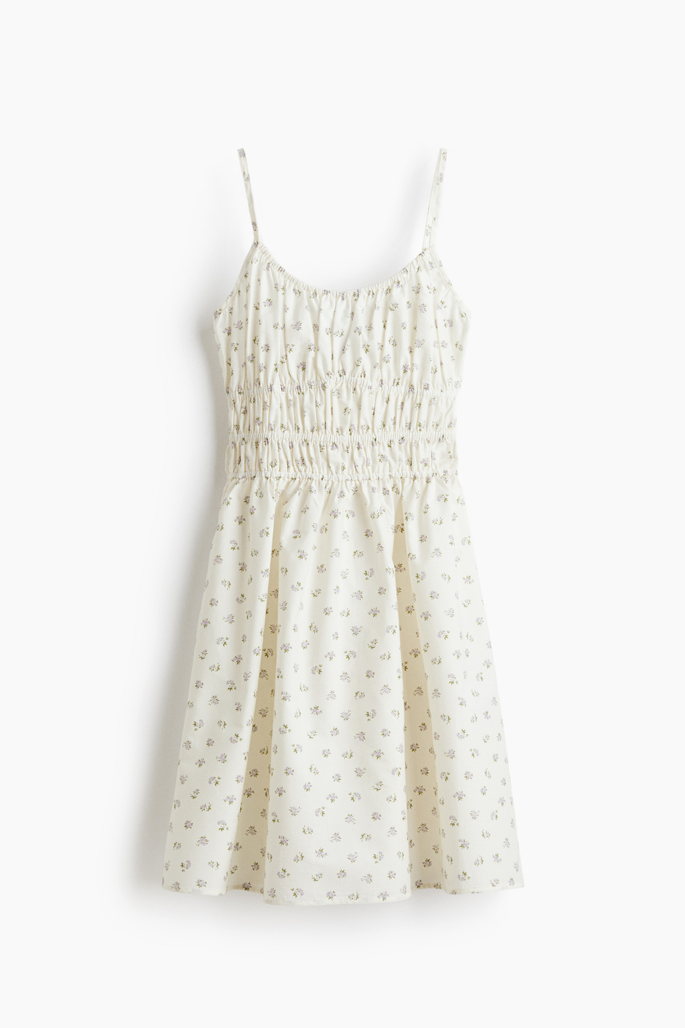 Хлопковое платье с бретелями на завязках - H&M