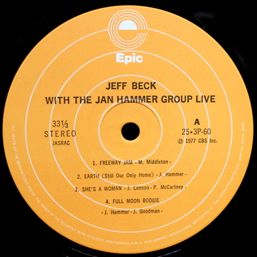 Jeff Beck With The Jan Hammer Group / Live (LP)