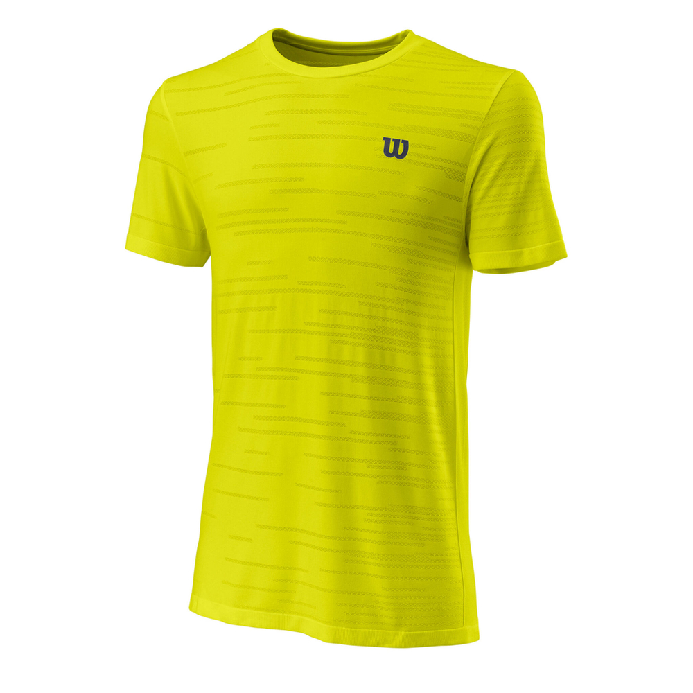 Мужское теннисное поло Wilson Rapide Seamless II T-Shirt Men - Yellow