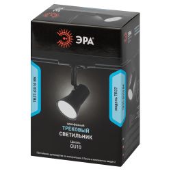 Трековый светильник однофазный ЭРА Taper TR37-GU10 BK под лампу GU10 черный | Однофазные светильники под лампу