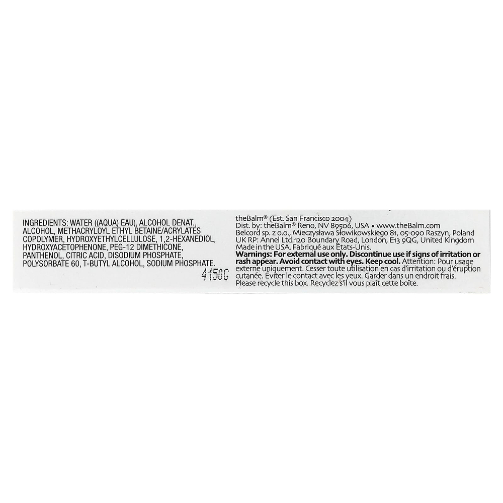 theBalm Cosmetics, It's A-Brow Time!®, гель для бровей, прозрачный, 3,6 мл (0,12 жидк. унции)