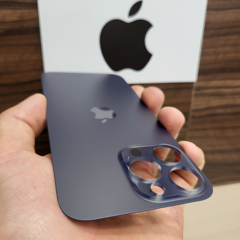 Крышка для iPhone 14 Pro Max - задняя стеклянная панель "премиум качество" (фиолетового цвета)