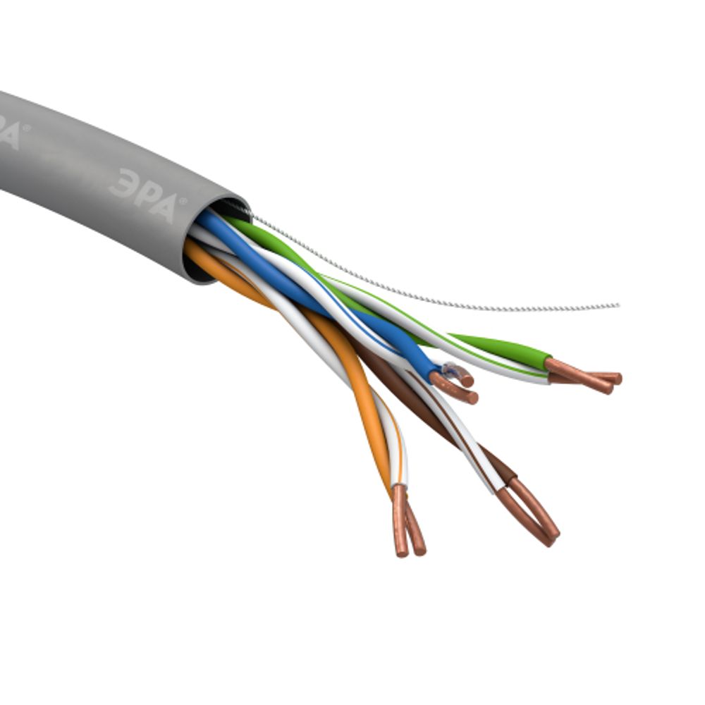 Кабель витая пара ЭРА SIMPLE U/UTP 4x2x24AWG Cat5e CU PVC 305м | Электротовары