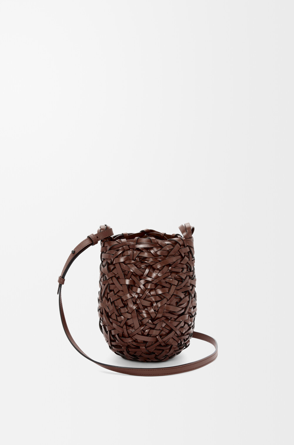 Loewe Маленькая сумка Nest Basket из телячьей кожи, каштановый