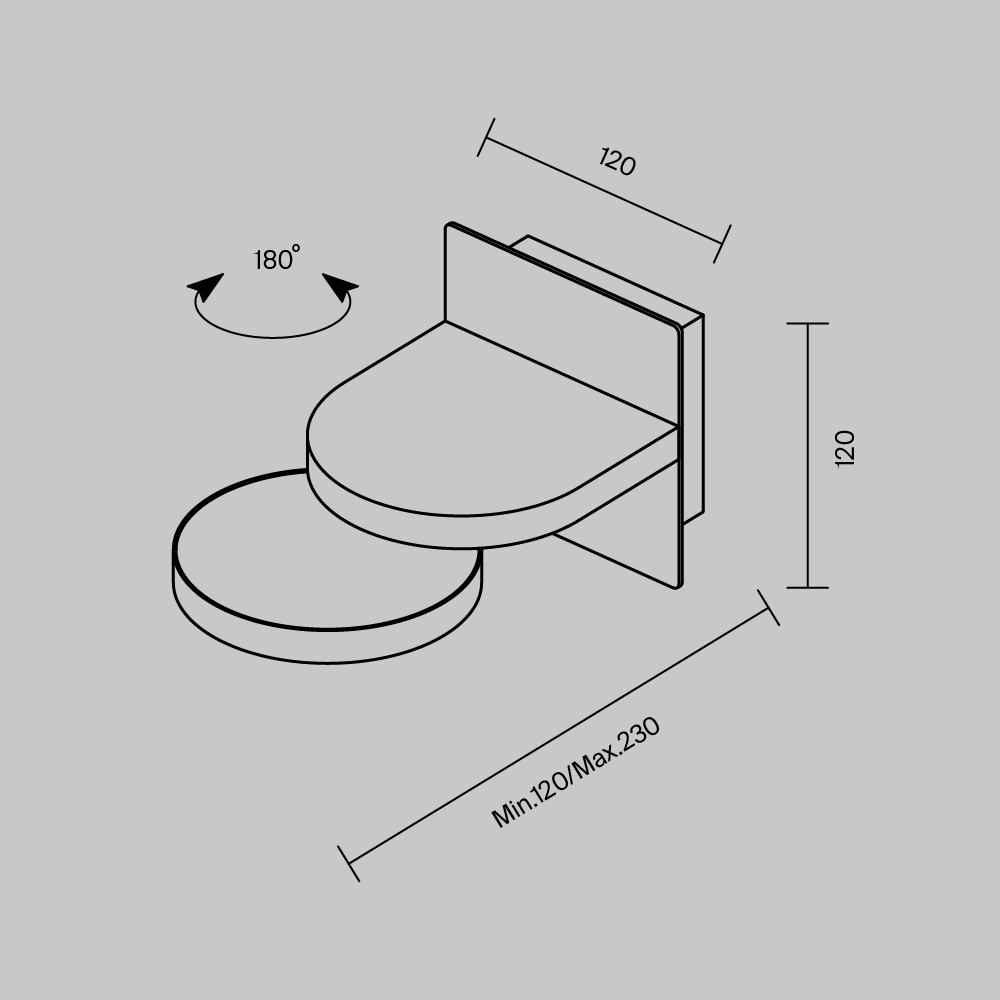 Настенный светодиодный светильник Maytoni Flap MOD354WL-L12B3K