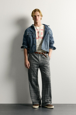 БРЮКИ FLARE FIT В КЛЕТКУ — ZARA