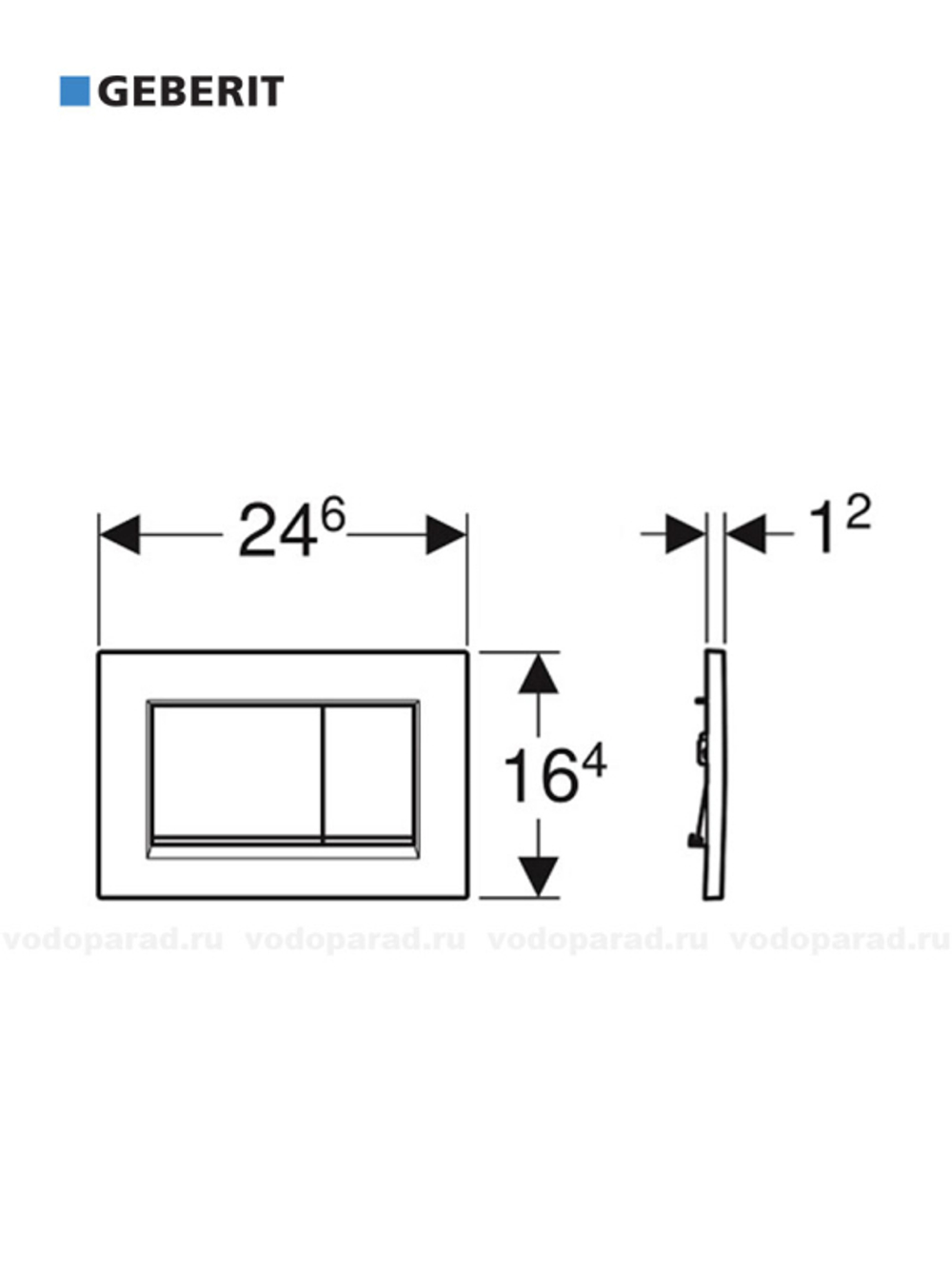 Кнопка смыва Geberit Sigma 30 115.883.KH.1 хром