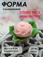 Силиконовая форма соцветие Роза Остин L