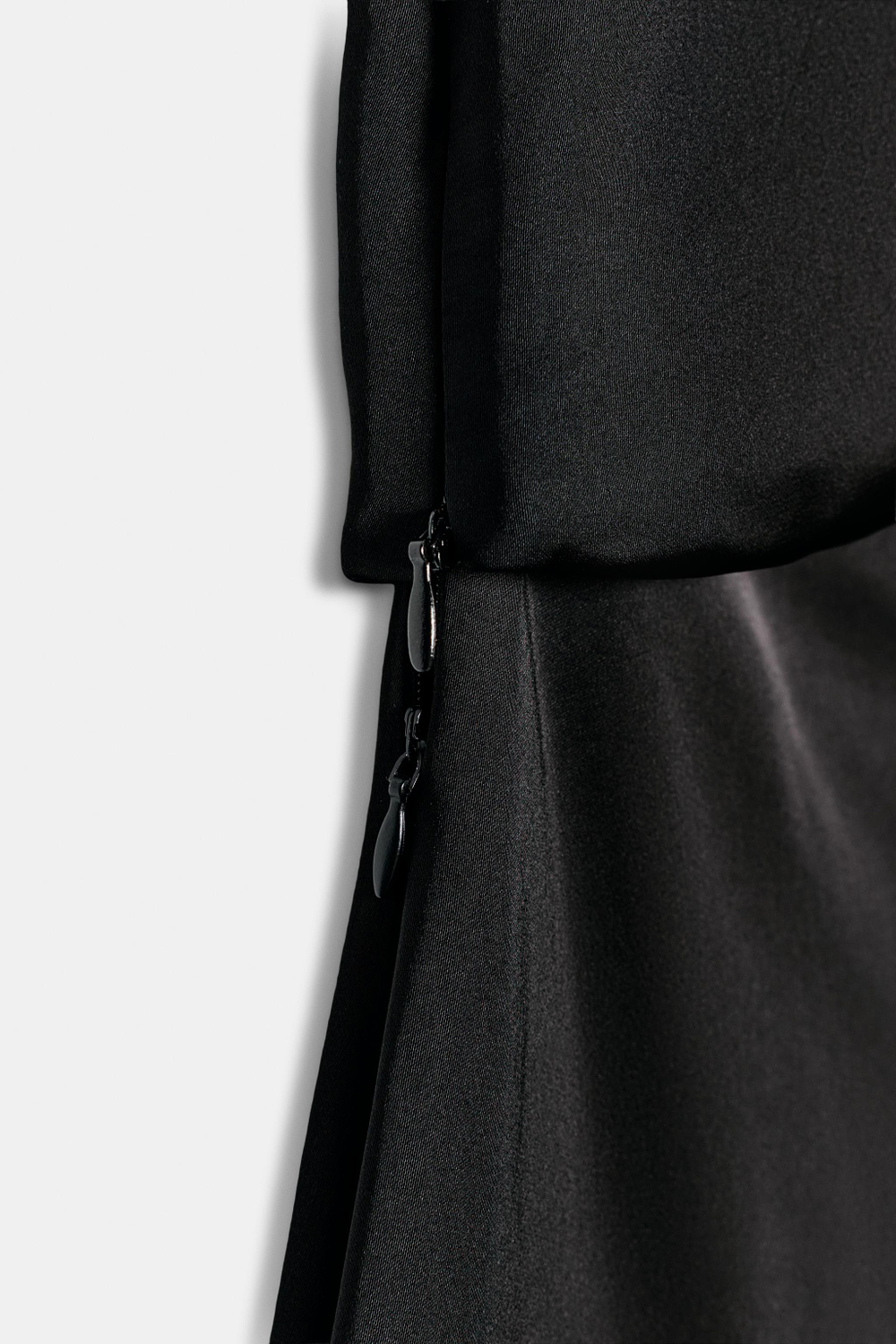 АСИММЕТРИЧНОЕ АТЛАСНОЕ ПЛАТЬЕ ZW COLLECTION — ZARA